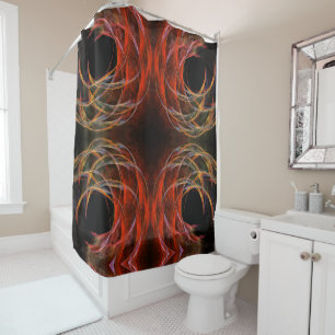 Breaking the Circle Abstract Art Shower Curtain