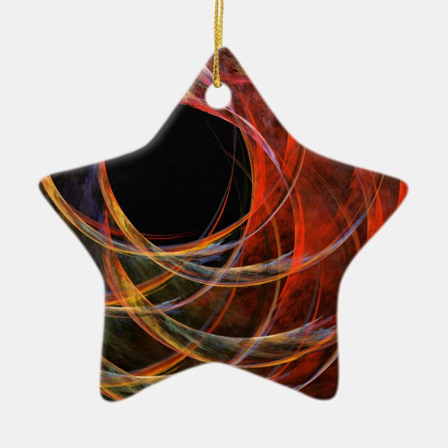 Breaking the Circle Abstract Art Star Ornament (Front)
