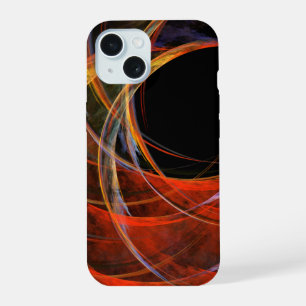 Breaking the Circle Vortex of Fire Abstract Art iPhone 15 Case
