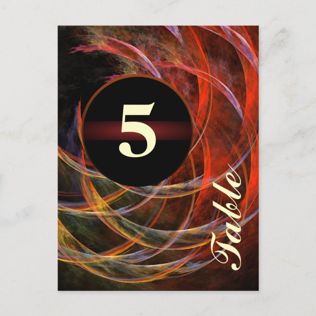 Breaking the Circle Vortex of Fire Abstract Art Postcard (Front)