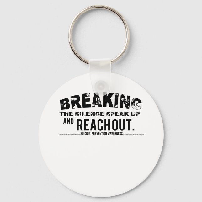 Breaking The Silence Suicide Prevention Awareness Key Ring (Front)