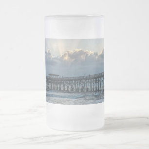 Breaking Through At Cocoa Frosted Glass Beer Mug