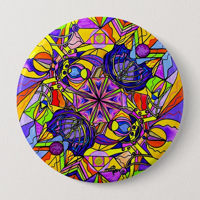 "Breaking Through Barriers" 4 Inch Button (Front)