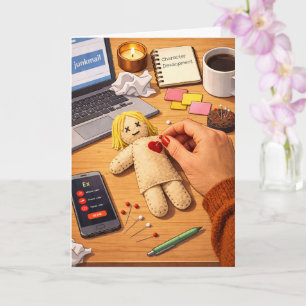 Breaking Up Is Hard To Do – Dark Humour Voodoo Dol Card