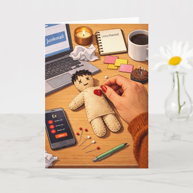 Breaking Up Is Hard To Do Unbothered Illustration Card (Small Plant)