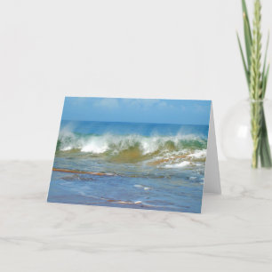 Breaking wave holiday card