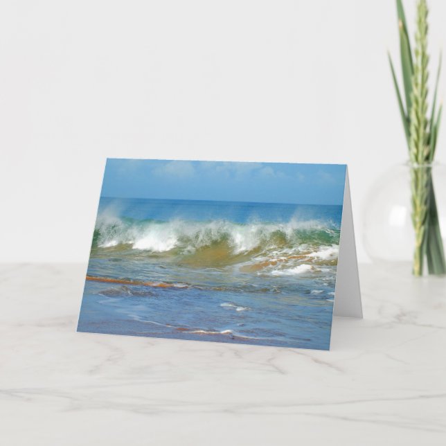 Breaking wave holiday card (Front)