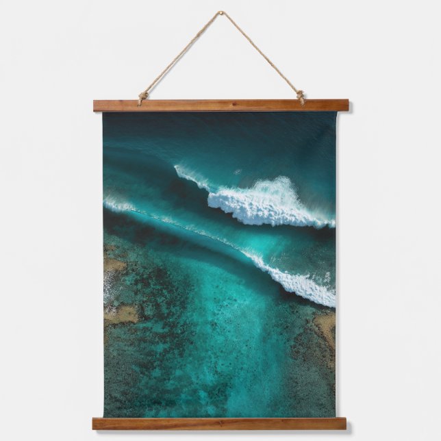 Breaking Waves Aerial Ocean Wall Art (Front)