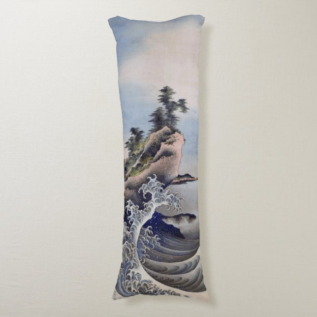 Breaking Waves, Hokusai Body Cushion (Front Vertical)