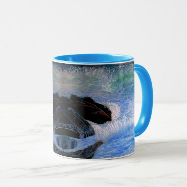 BREAKING WAVES ON THE SEA    MUG (Front Right)