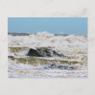 Breaking waves. postcard