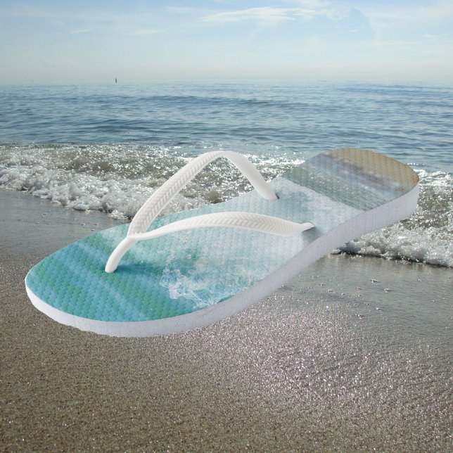 Breaking Waves Splashing Surf Flip Flops (Creator Uploaded)