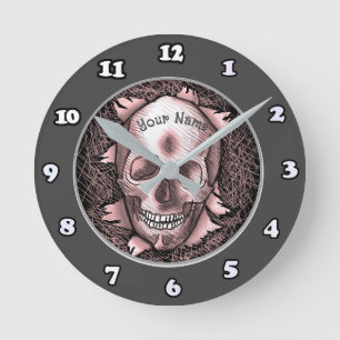 Breakout Red Skull clock