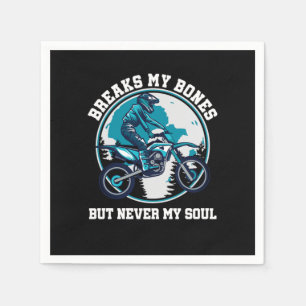 Breaks My Bones Motorcycle Motocross Dirt Bike Gif Napkin