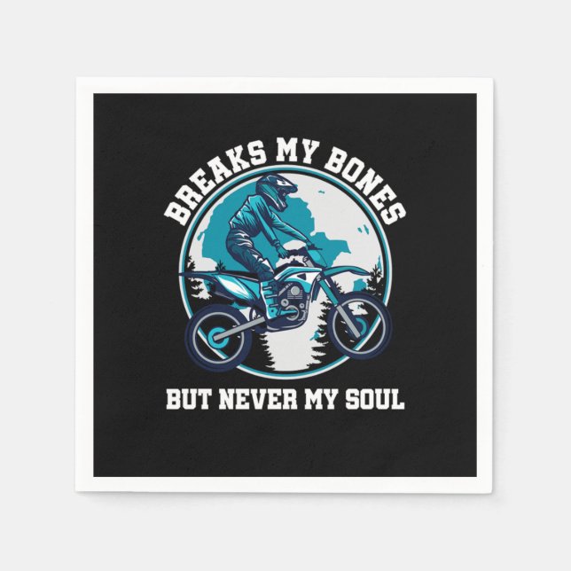 Breaks My Bones Motorcycle Motocross Dirt Bike Gif Napkin (Front)