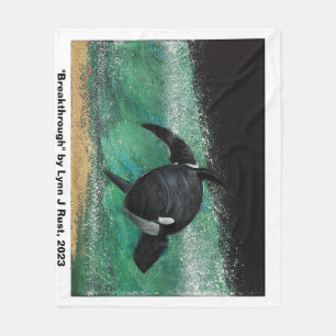 "Breakthrough" art fleece blanket