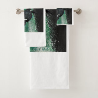 "Breakthrough" art towel and washcloth set