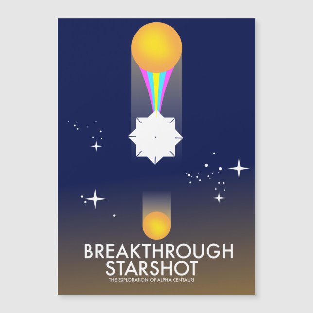 Breakthrough Starshot Retro Space Art (Front)