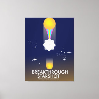 Breakthrough Starshot Retro Space Art Canvas Print