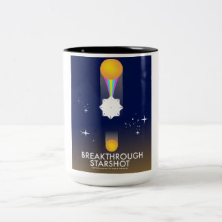 Breakthrough Starshot Retro Space Art Two-Tone Coffee Mug