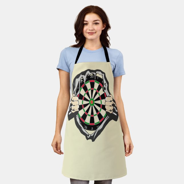 Breakthrough to the Bullseye – Ultimate Dartboard  Apron (Worn)