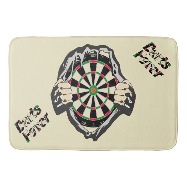 Breakthrough to the Bullseye – Ultimate Dartboard  Bath Mat (Front)