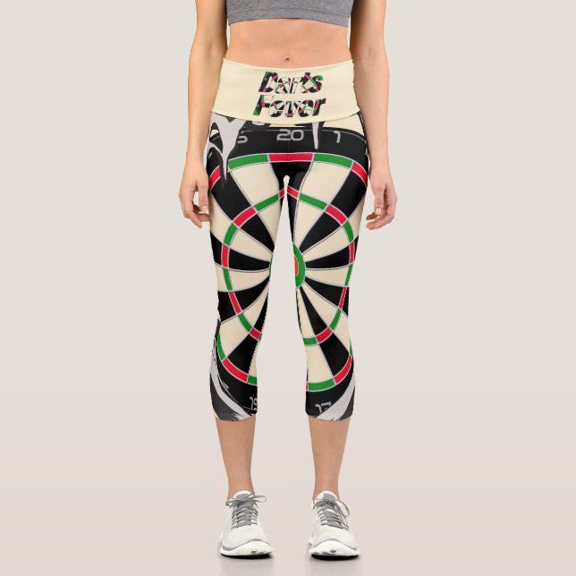 Breakthrough to the Bullseye – Ultimate Dartboard  Capri Leggings (Front)