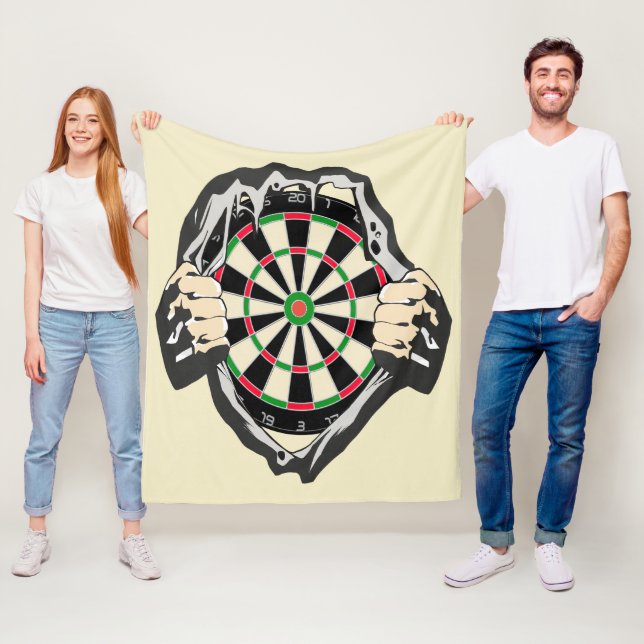 Breakthrough to the Bullseye – Ultimate Dartboard  Fleece Blanket (In Situ)