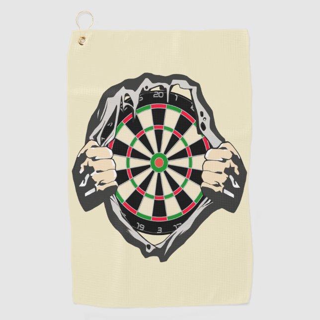 Breakthrough to the Bullseye – Ultimate Dartboard  Golf Towel (Front)