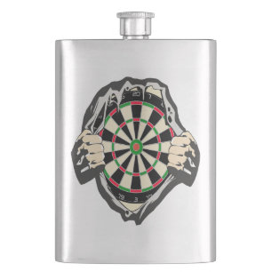 Breakthrough to the Bullseye – Ultimate Dartboard  Hip Flask