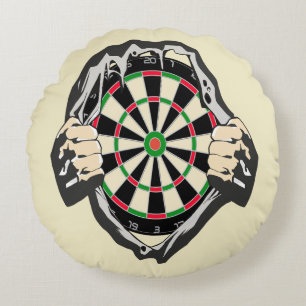 Breakthrough to the Bullseye – Ultimate Dartboard  Round Cushion
