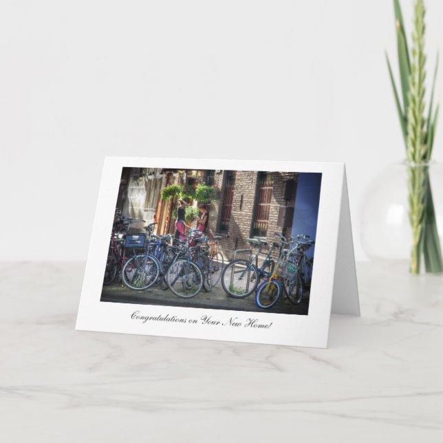 Breaktime in Amsterdam Congratulations on New Home Card (Front)