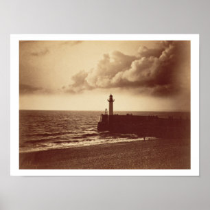 Breakwater at Sete, c.1855 (albumen print from a c