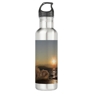 Breakwater in Croatia beautiful sunset         710 Ml Water Bottle