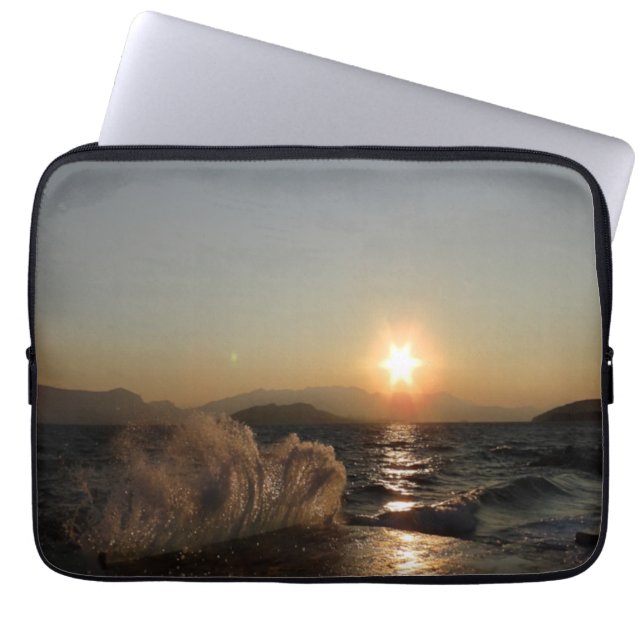 Breakwater in Croatia beautiful sunset             Laptop Sleeve (Front)
