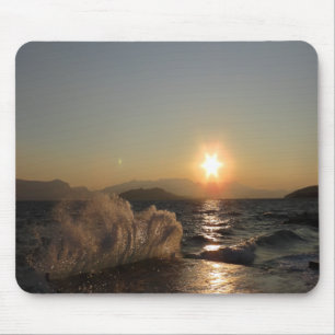Breakwater in Croatia beautiful sunset Mouse Mat