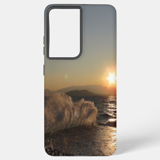Breakwater in Croatia beautiful sunset             Samsung Galaxy S21 Ultra Case (Back)