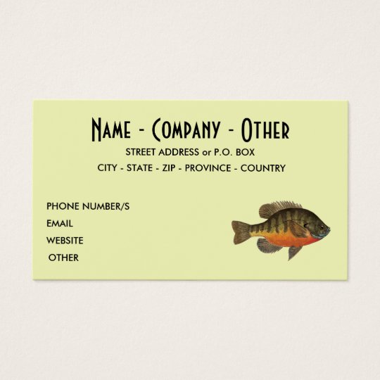 Bream Fishing Business Card