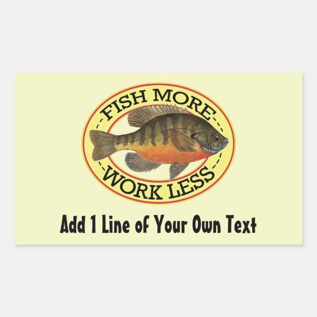 Bream Fishing Rectangular Sticker (Front)