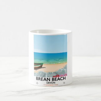 Brean Beach Devon vintage travel poster Coffee Mug