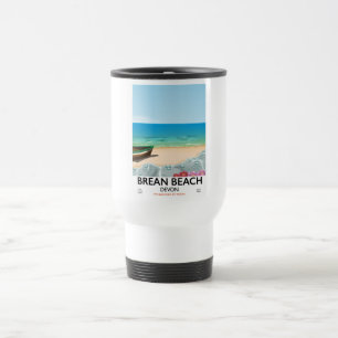 Brean Beach Devon vintage travel poster Travel Mug