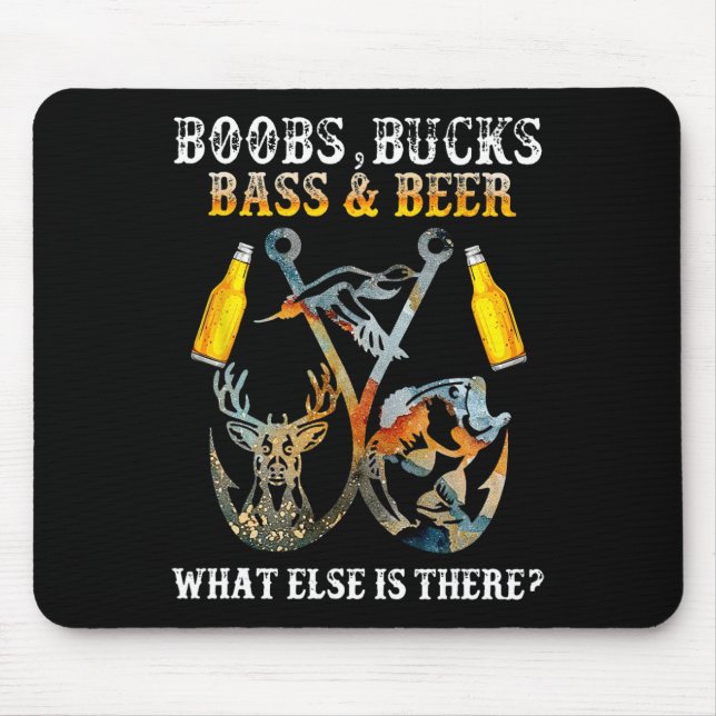 Breast Bucks Byss Beer What Else Is There Fishing  Mouse Mat (Front)