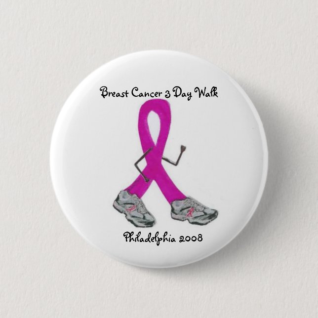 Breast Cancer 3 Day - Philadelphia 6 Cm Round Badge (Front)