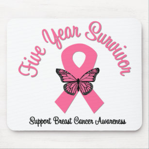 Breast Cancer 5 Year Survivor Mouse Mat