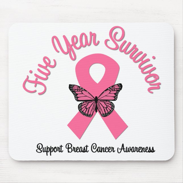 Breast Cancer 5 Year Survivor Mouse Mat (Front)