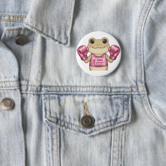 Breast cancer 6 cm round badge