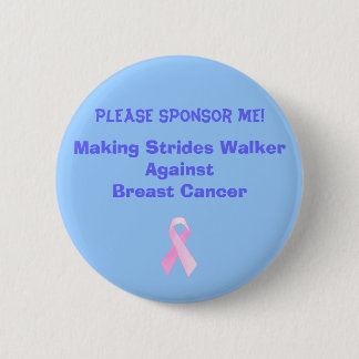 breast cancer 6 cm round badge