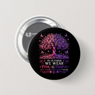 Breast Cancer and Domestic Violence Awareness 6 Cm Round Badge