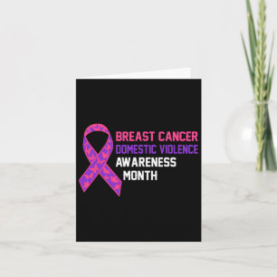 Breast Cancer And Domestic Violence Awareness Mont Card