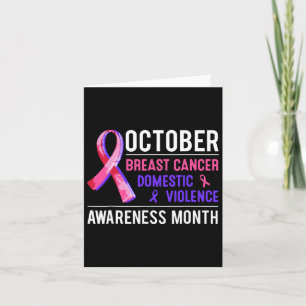 Breast Cancer And Domestic Violence Awareness Mont Card